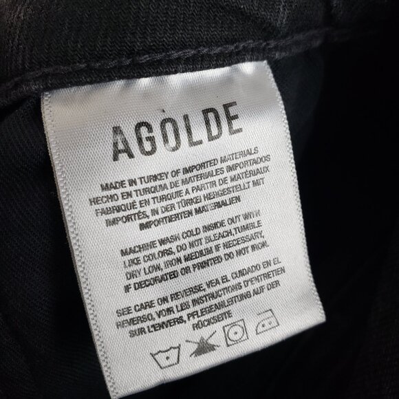AGOLDE Jeans High Rise Vintage Boot Washed Black size 24 - Picture 10 of 12